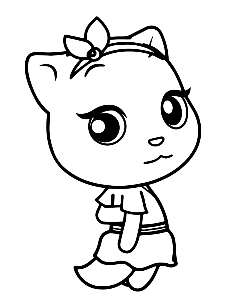 Talking Angela Coloring Pages Printable for Free Download