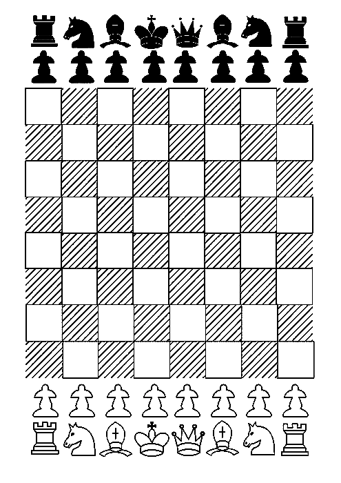 Printable Chess Pieces Coloring Pages - Free Printable Coloring Pages