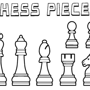 Smooth Chess Coloring Pages to Print 1, Chess Pieces, Free, Chess Game