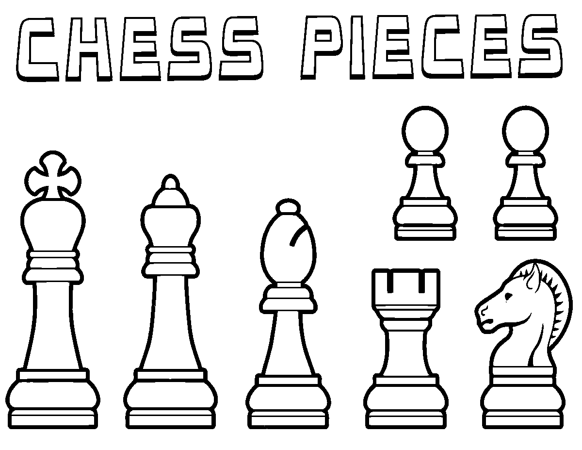 Printable Chess Pieces Coloring Pages - Free Printable Coloring Pages