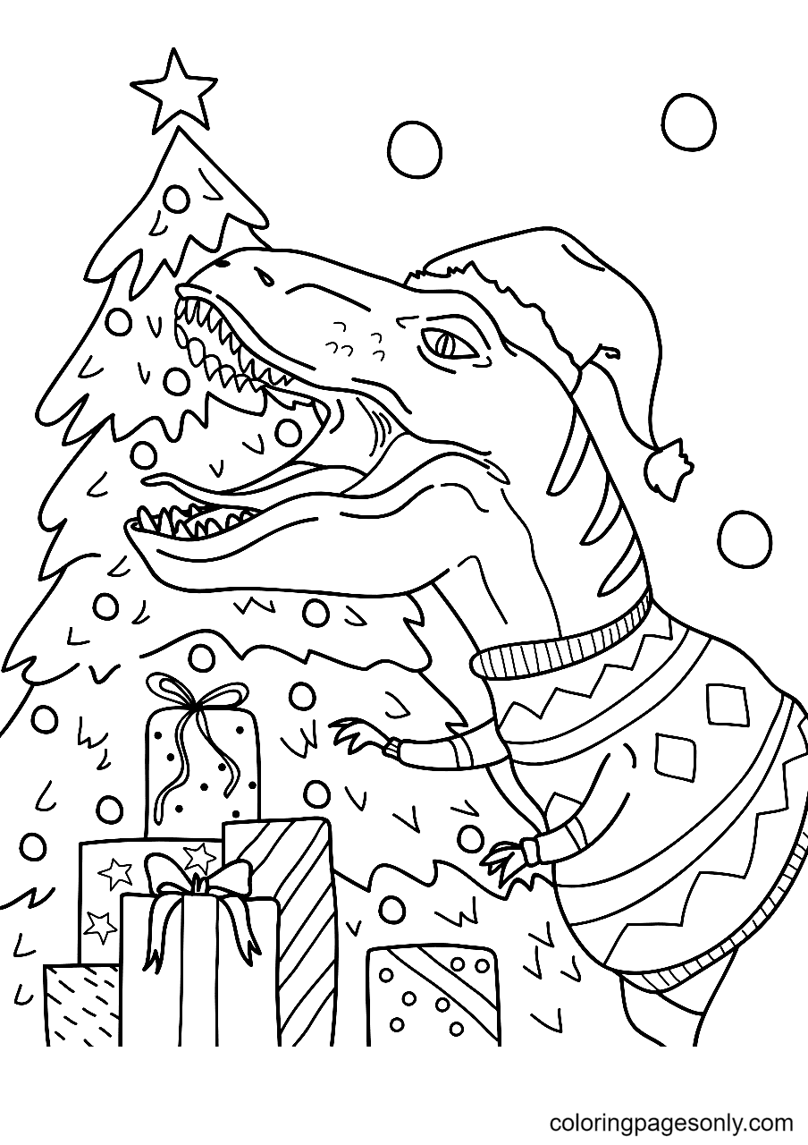Christmas Animals Coloring Pages