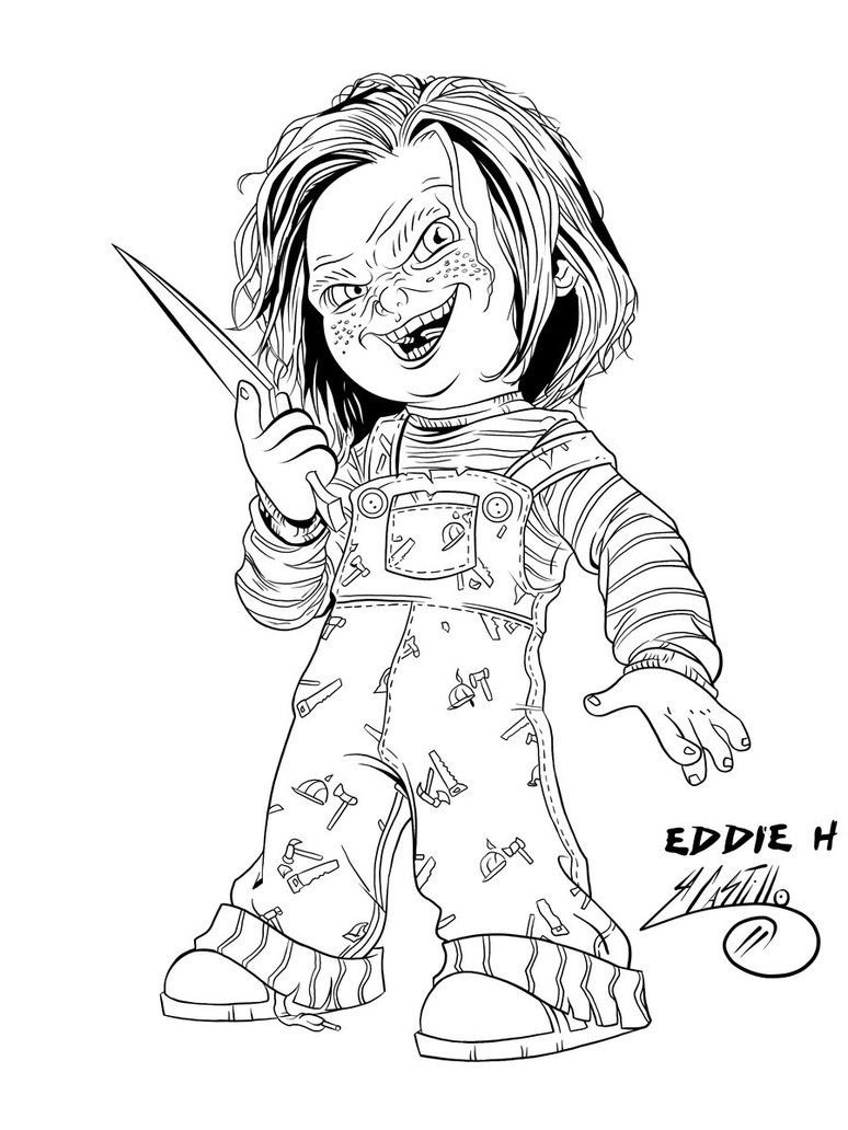 Desenhos de Chucky para colorir e Imprimir - Pintar Grátis Online