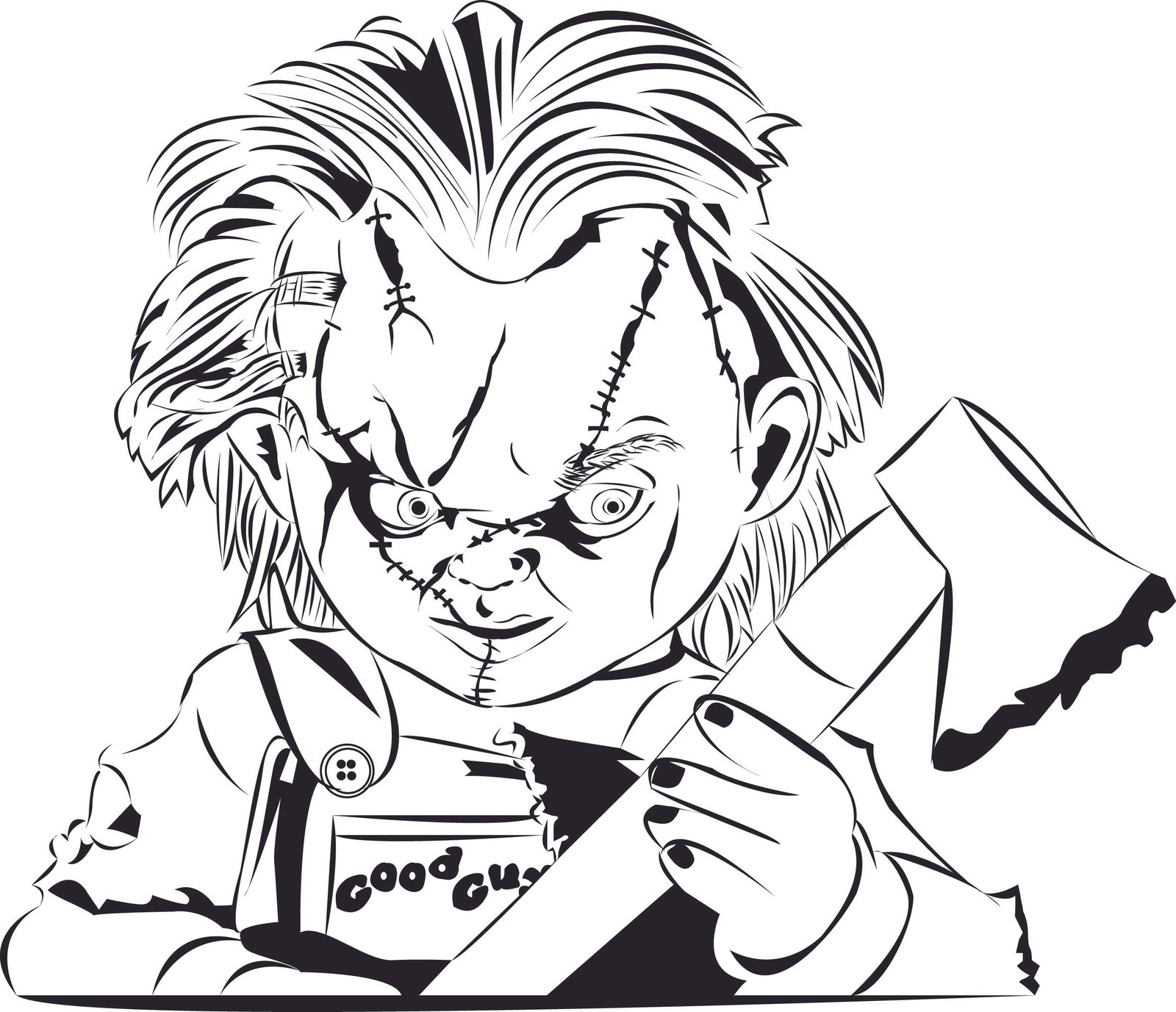 Desenhos de Chucky para colorir e Imprimir - Pintar Grátis Online