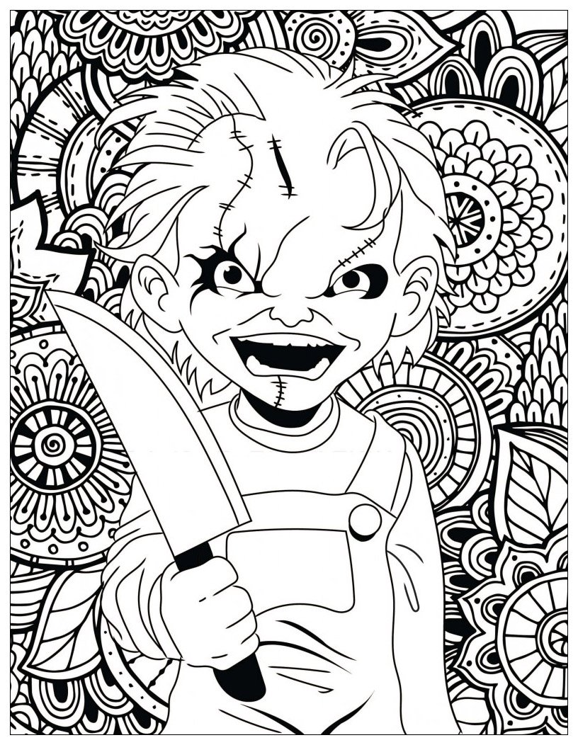 Desenhos de Chucky para colorir e Imprimir - Pintar Grátis Online