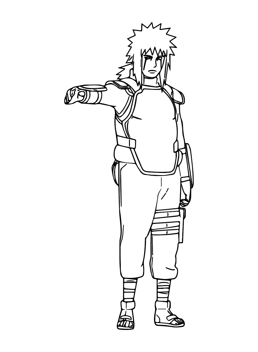 Minato Namikaze Naruto Coloring Page  Coloring pages, Naruto drawings,  Minato