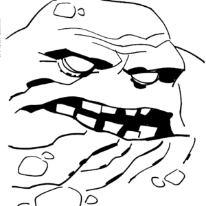 Free: Download Meme Coloring Pages - Troll Face Angry Png 