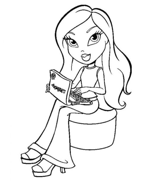 Get Free Bratz Coloring Pages  Witch coloring pages, Coloring