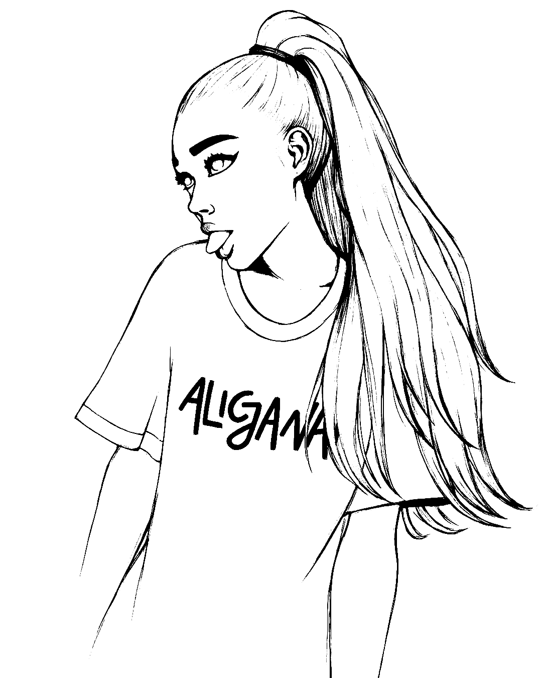 Ariana Grande Coloring Pages Printable for Free Download