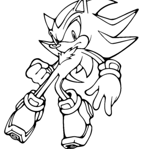 Shadow the Hedgehog Coloring Pages Printable for Free Download