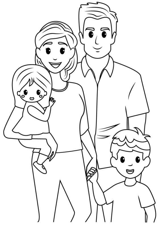 Family Coloring Pages Printable for Free Download