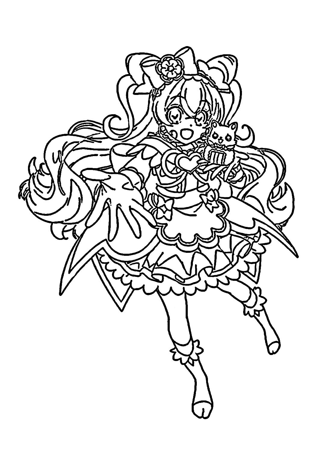 Delicious Party Pretty Cure Coloring Pages Printable for Free Download