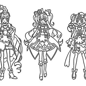 Delicious Party Pretty Cure Coloring Pages Printable for Free Download