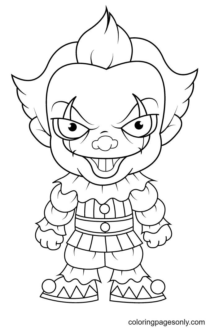 Desenhos de Pennywise para Colorir e Imprimir - Pintar Grátis Online