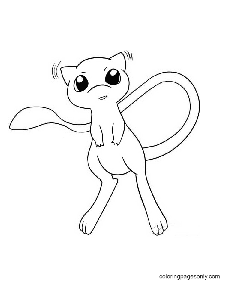 Pokemon Mew Coloring Pages 