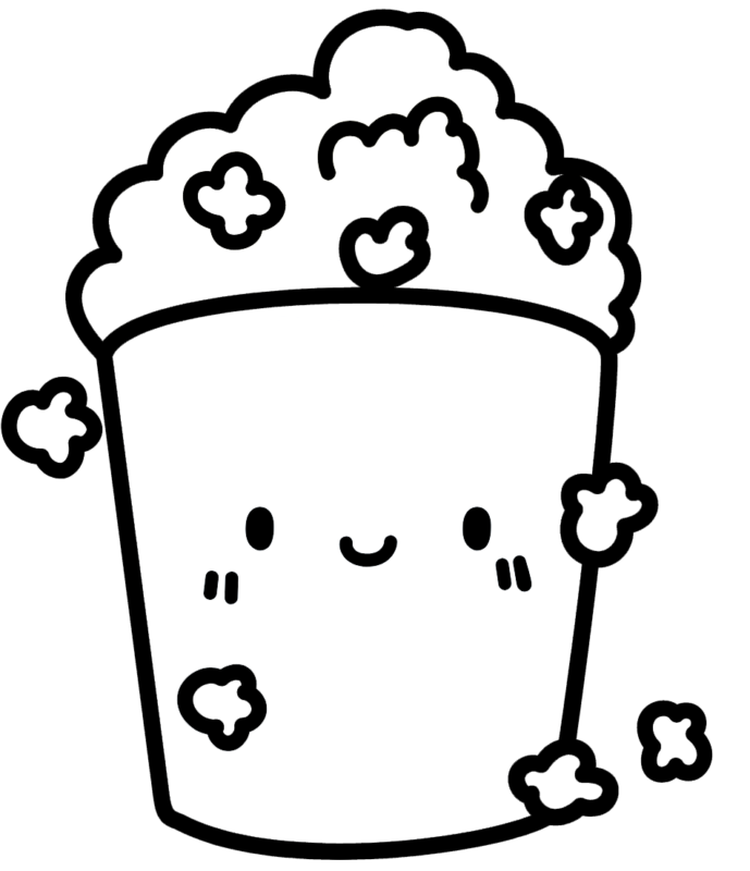 Popcorn Coloring Pages Printable for Free Download