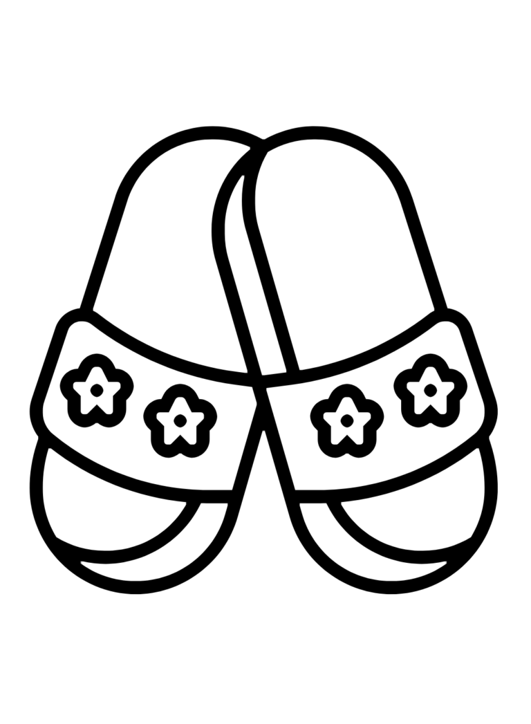 Sandals Coloring Pages Printable for Free Download