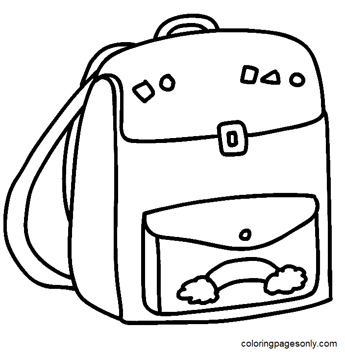 Backpack Coloring Pages Printable for Free Download