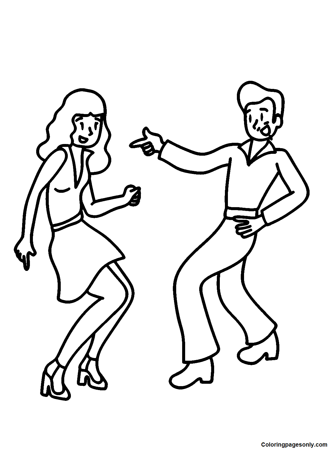 Dancing Coloring Pages Printable for Free Download