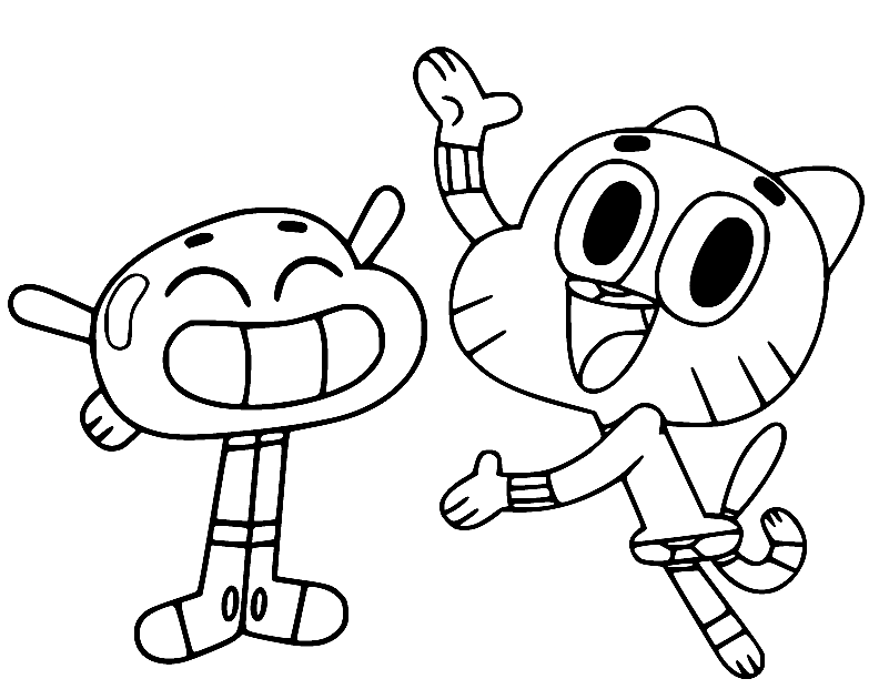 The Amazing World of Gumball Coloring Pages Printable for Free Download