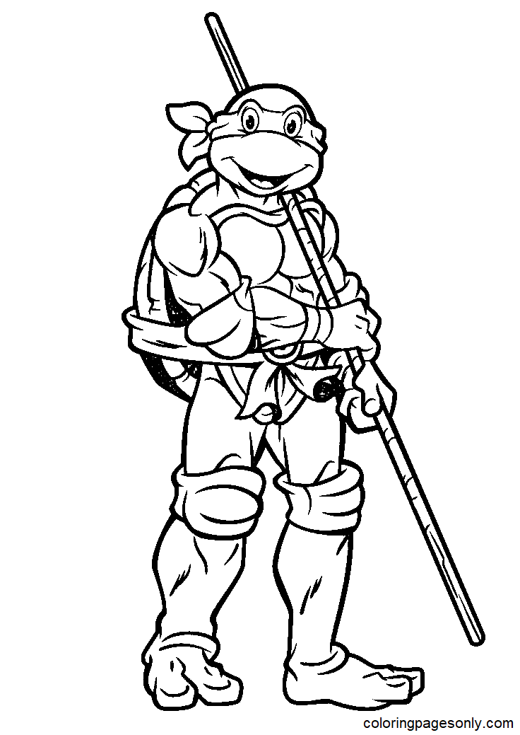 Ninja Turtles Donatello Coloring Pages