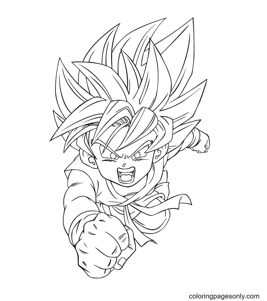 Goku Super Saiyan 5 Coloring Pages