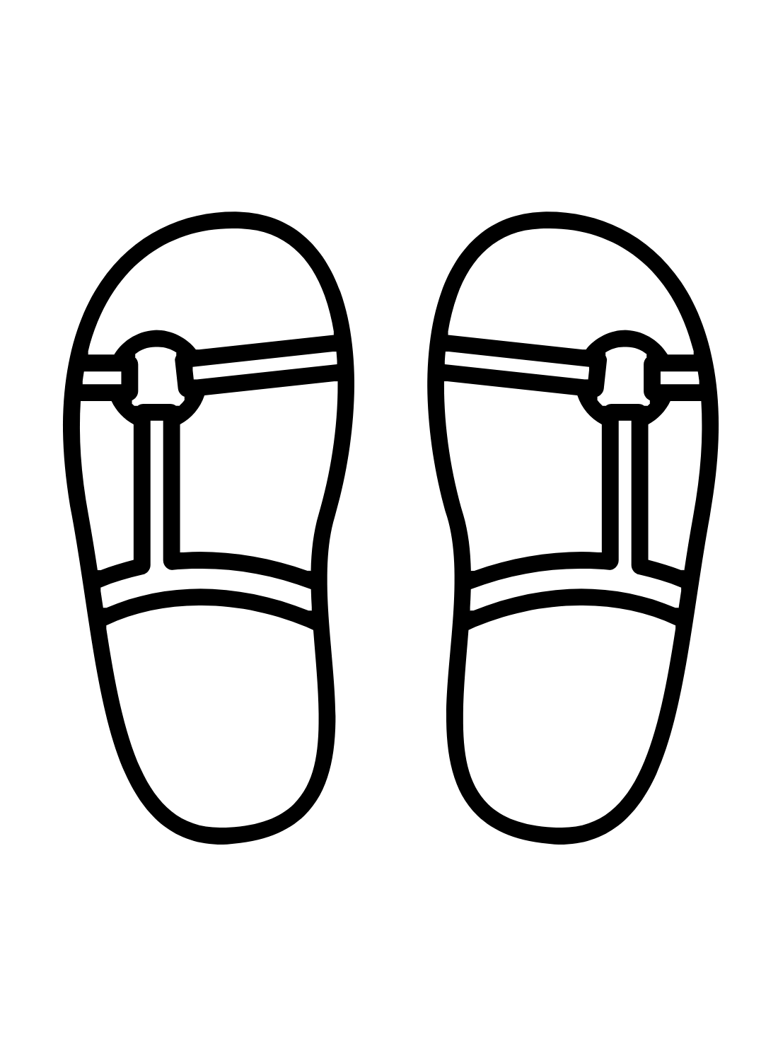 Sandals Coloring Pages Printable for Free Download