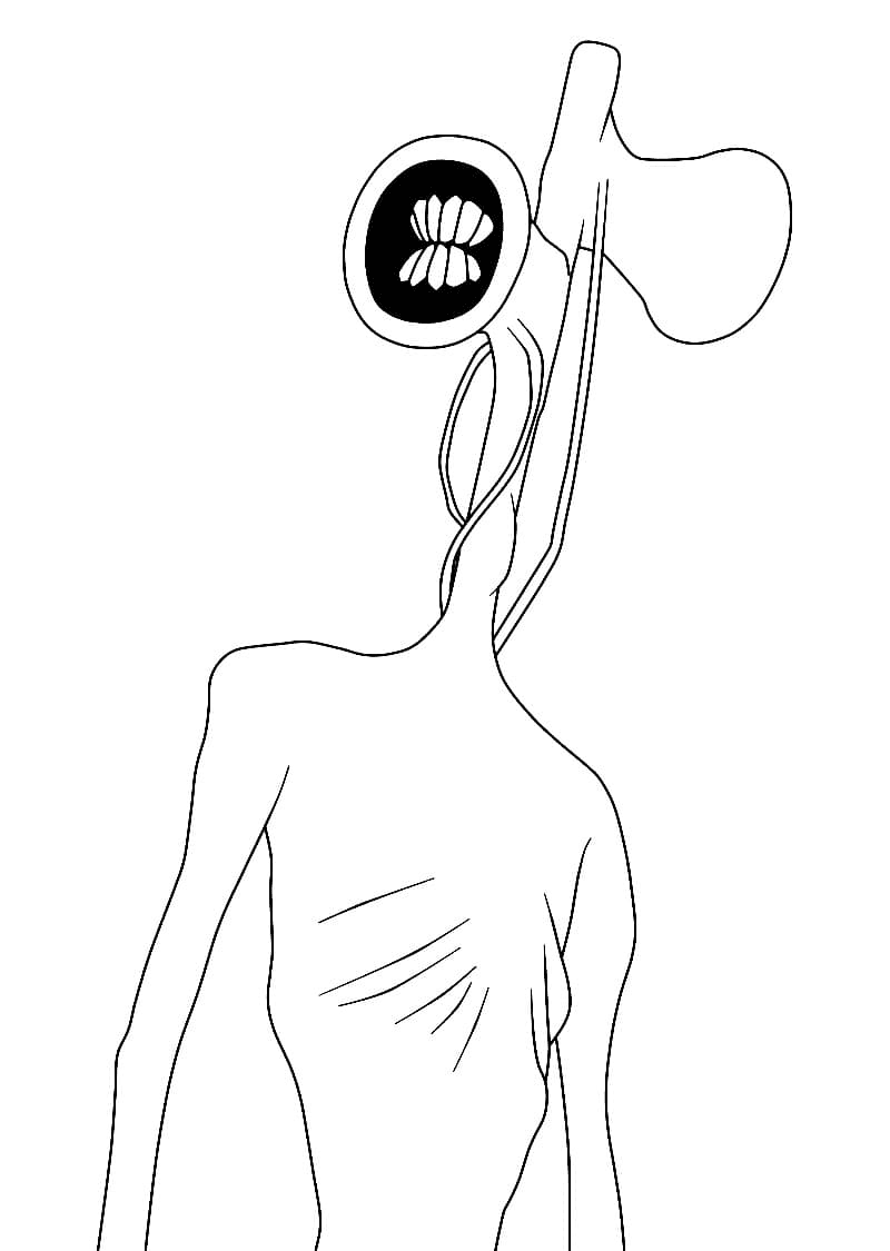 Siren Head Coloring Pages