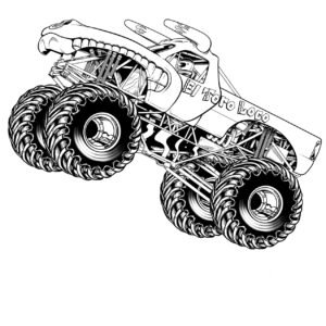 Taz Monster Truck coloring page