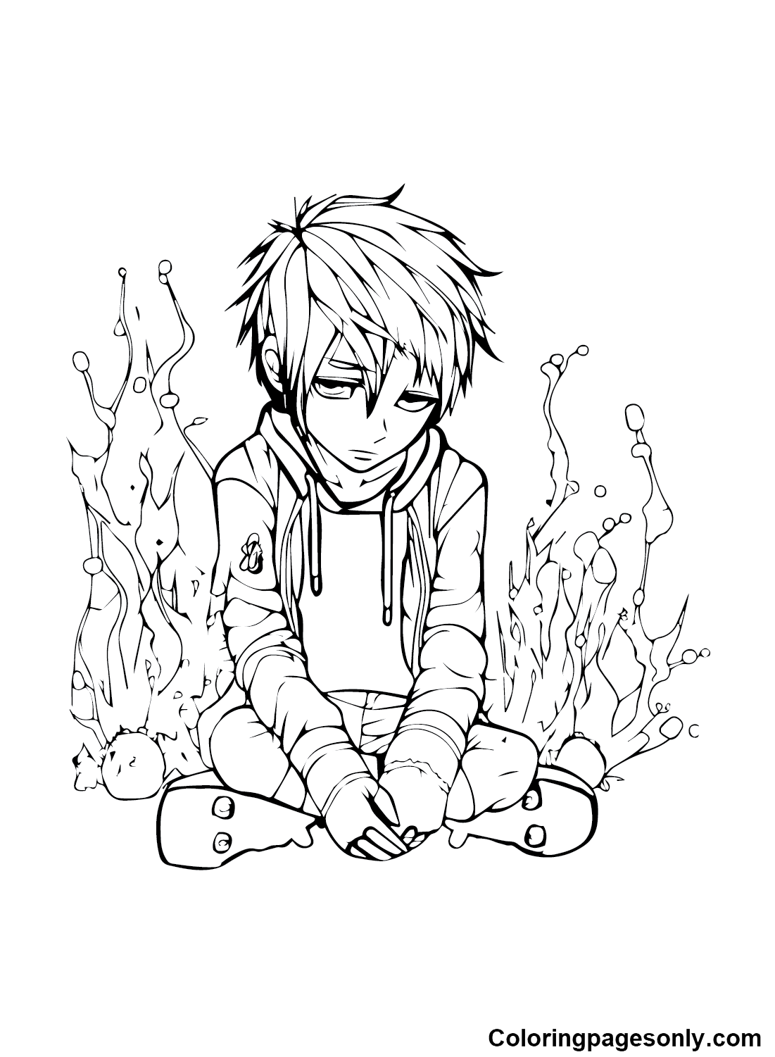 Emo Coloring Pages Printable for Free Download