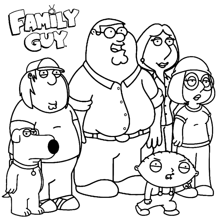 Family Guy Coloring Pages Printable for Free Download