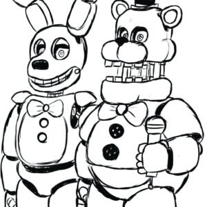 Freddy Fazbear Coloring page  Fnaf coloring pages, Bear coloring