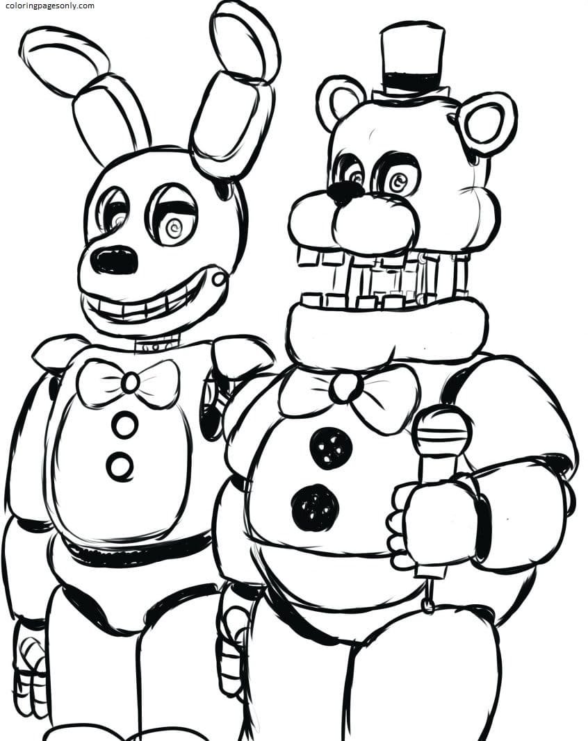 Bonnie from Five Nights at Freddy's Coloring Page