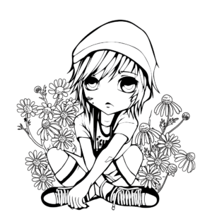 Emo Coloring Pages Printable for Free Download