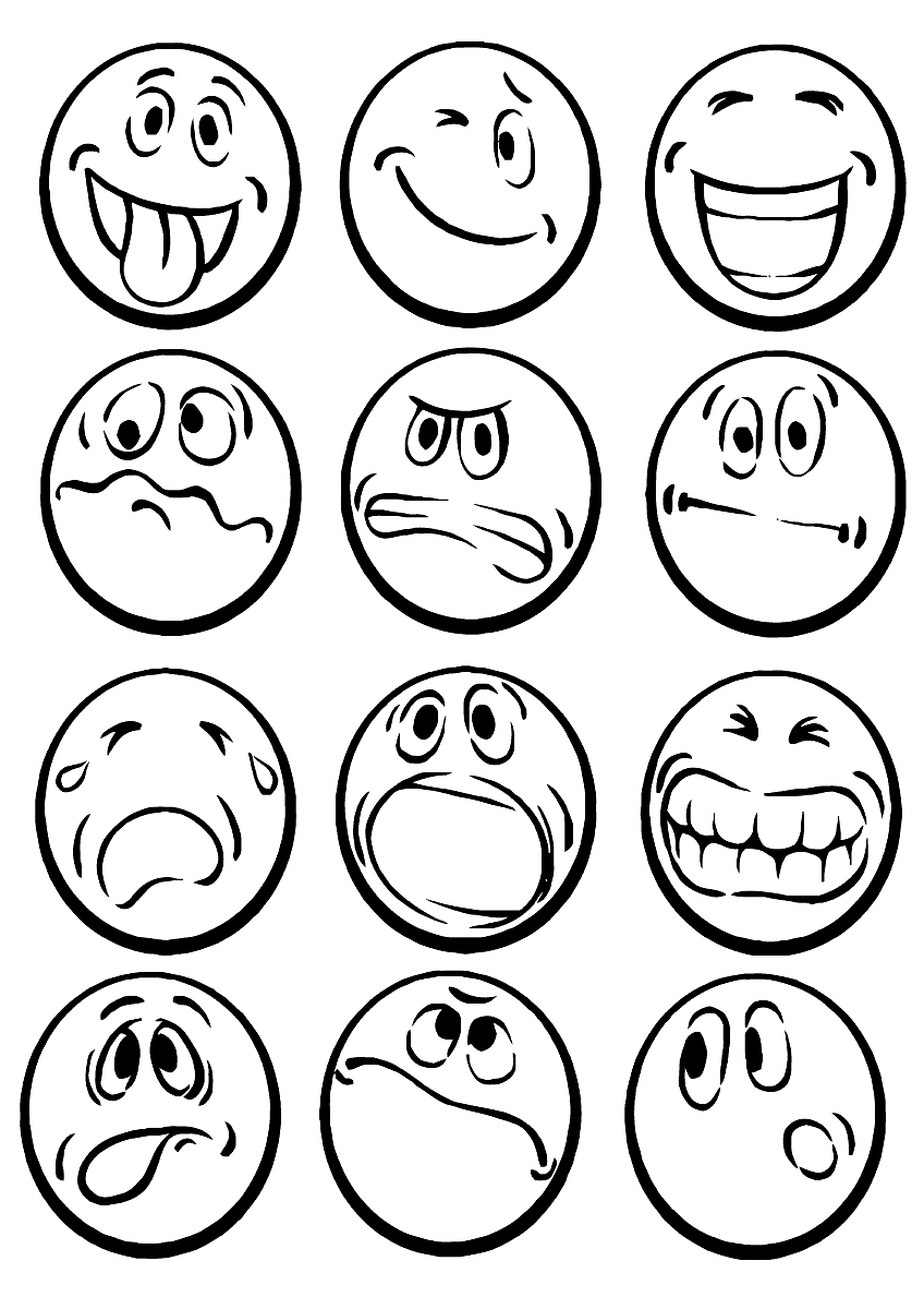 Emotions Coloring Pages Printable for Free Download