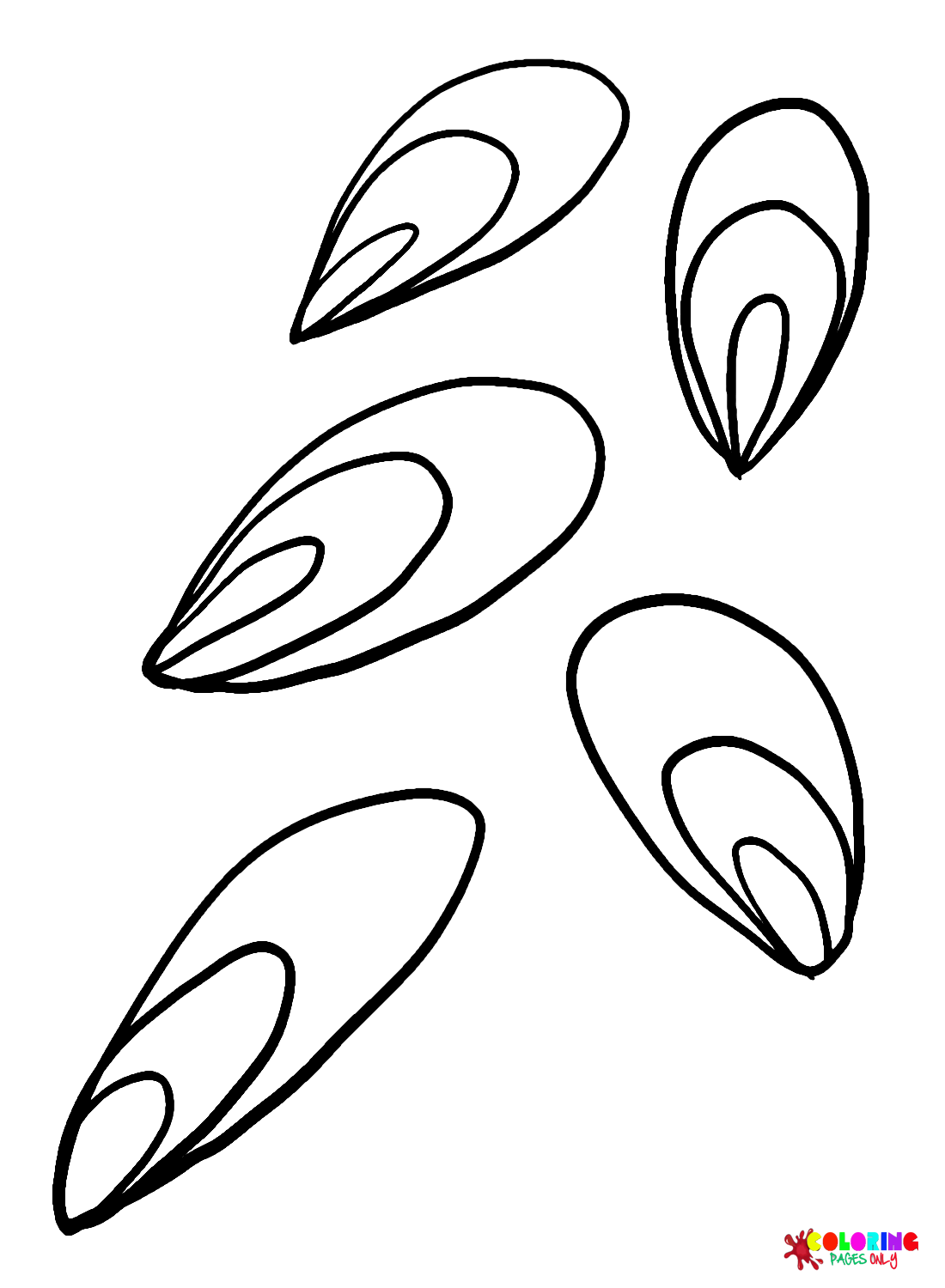 Mussels Coloring Pages Printable for Free Download