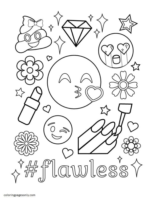 Crossed Swords Emoji coloring page