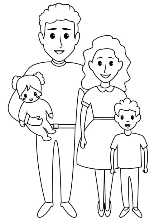 Family Day Coloring Pages Printable for Free Download