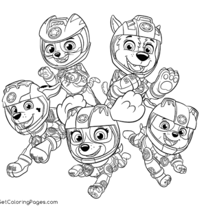 Paw Patrol Mighty Pups Coloring Pages Printable for Free Download