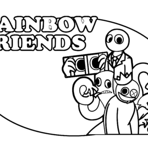 rainbow friends chapter coloring pages 2 – red – Art education