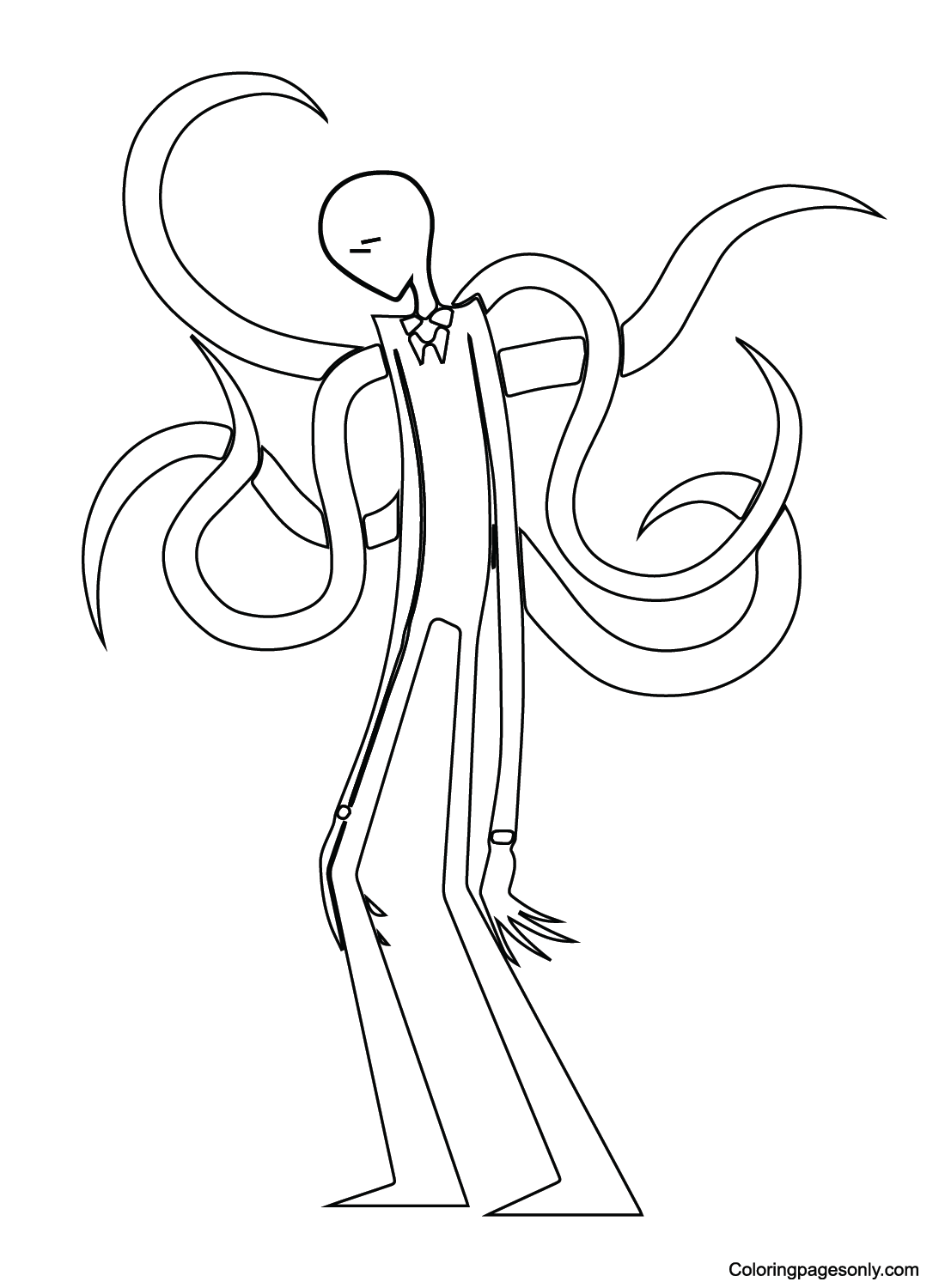 Slender Man Coloring Pages Printable for Free Download