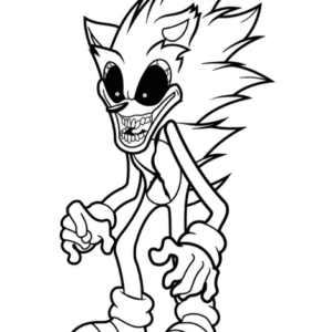 How to draw Sonic.Exe - FNF  Coloring pages, Cartoon coloring pages, Easy  drawings