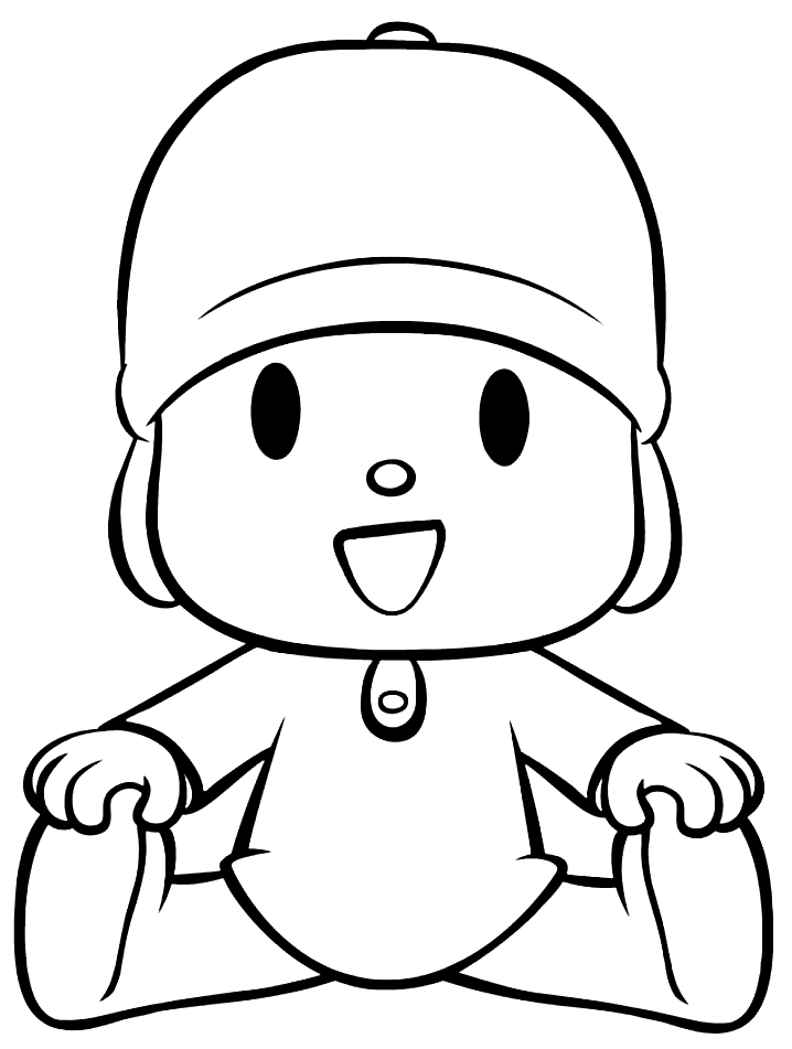 Pocoyo and Toy Panda Coloring Pages - Free Printable Coloring Pages