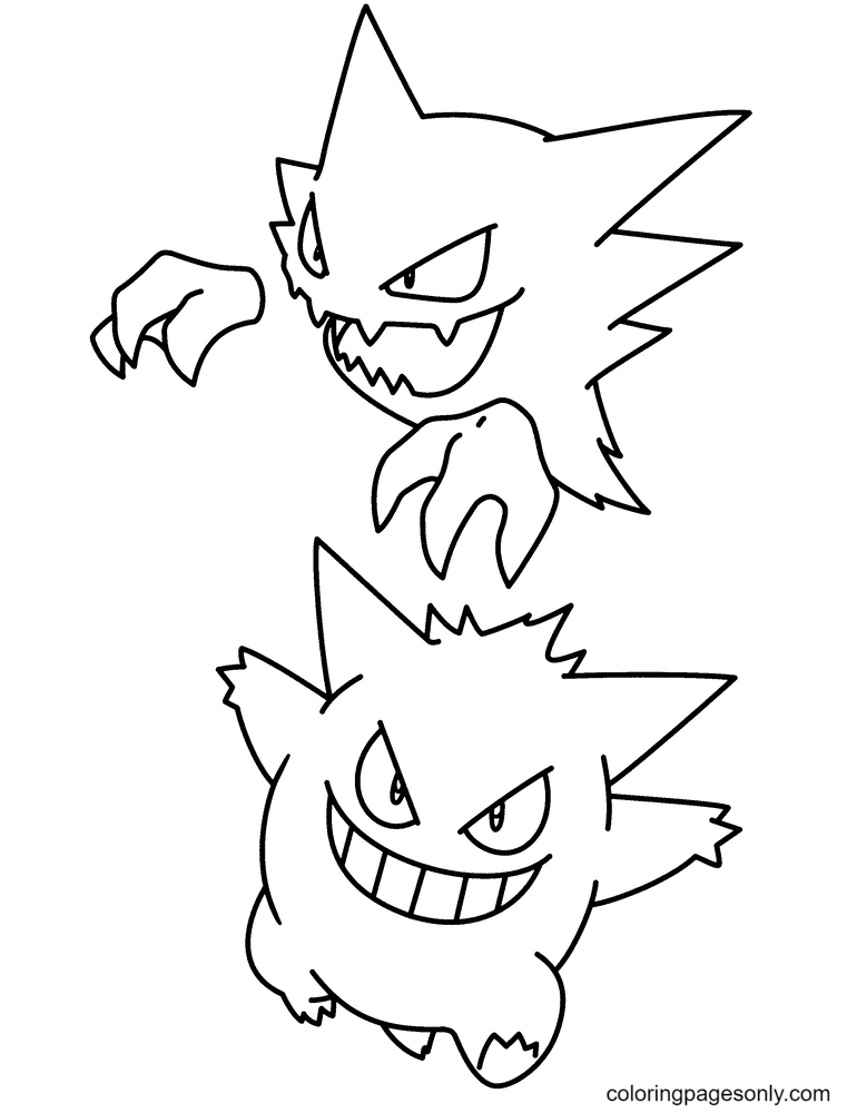 Black And White Gengar Pokemon Black & White Drawing Haunter PNG