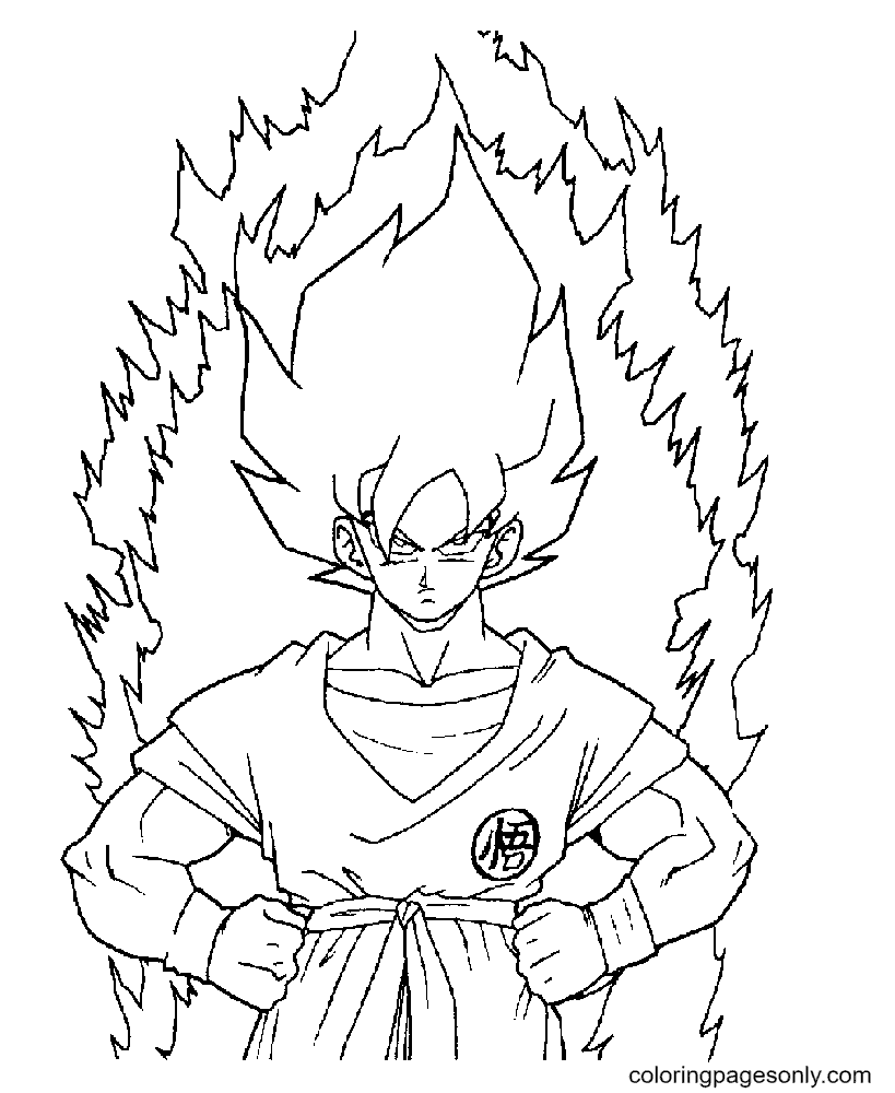 Dragon Ball Z Goku Coloring Pages Printable - Get Coloring Pages