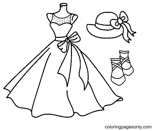 dresses coloring pages