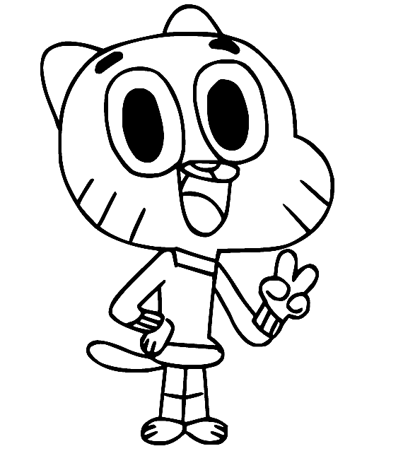 The Amazing World of Gumball Coloring Pages Printable for Free Download