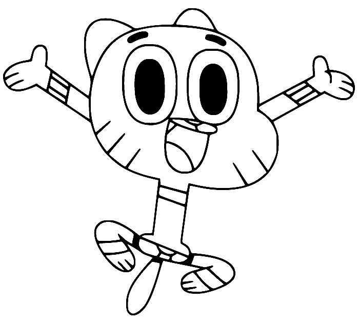 The Amazing World of Gumball Coloring Pages Printable for Free Download