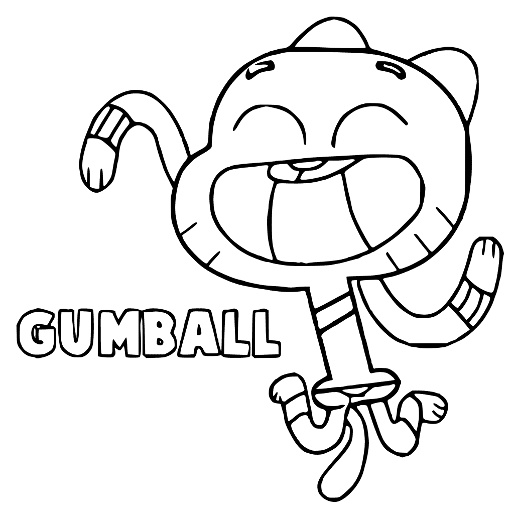 The Amazing World of Gumball Coloring Pages Printable for Free Download