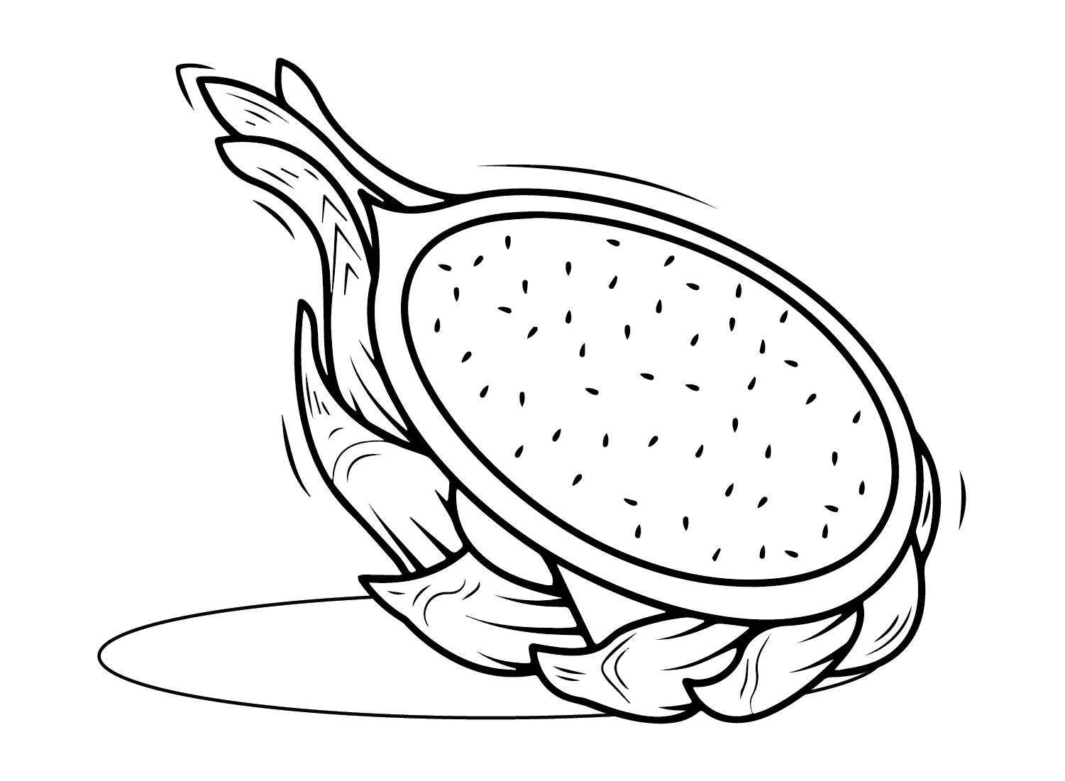 Dragon fruit coloring pages