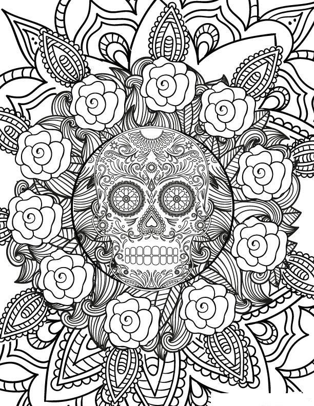 Desenhos simples para colorir de Dia das Bruxas para imprimir e colorir -  Dia das Bruxas - Coloring Pages for Adults